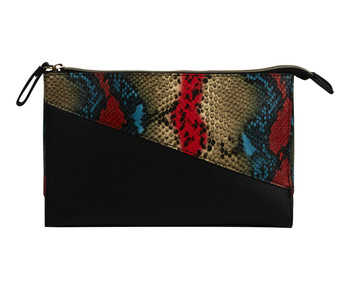 Black Snake Print Makeup Bag