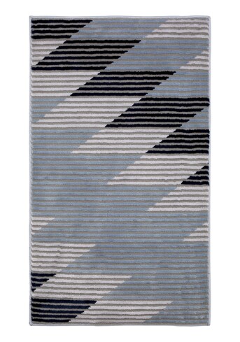 Blue and Grey Geometric Rug