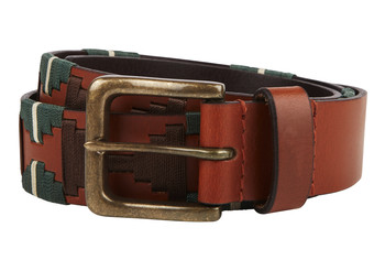 Brown Embroidered Belt
