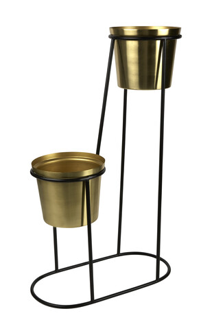 Double Brass Planter