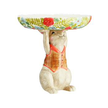 Ceramic Bunny Holding Dish
