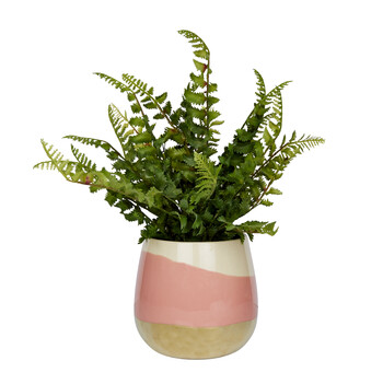 Fake Plant in Pink & Gold Pot £14.99