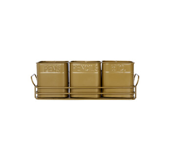 Gold Pen & Pencil Holder