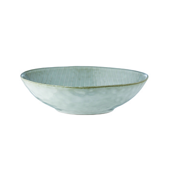 Large Grey With White Stripes Bowl