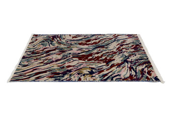 Multicoloured Fringed Rug