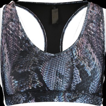 Multicoloured Reptile Effect Sports Bra