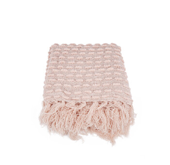 Pink Tassel Blanket