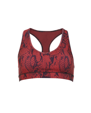 Red Snake Print Sports Bra