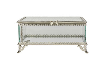 Silver Glass Jewellery Box