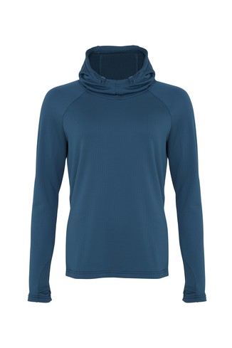 Teal Hooded Active Top