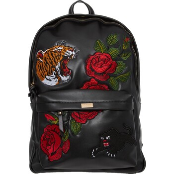 bestickter Lederrucksack