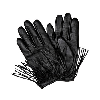 Schwarze Lederhandschuhe
