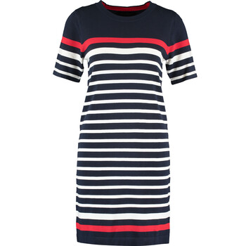Navy & White Striped Knitted Tunic