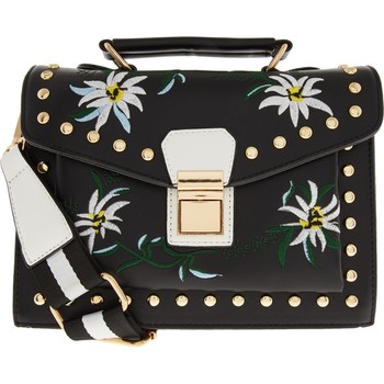 Black Floral Cross Body Bag