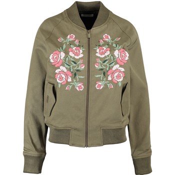 Bomberjacke, Khaki, bestickt