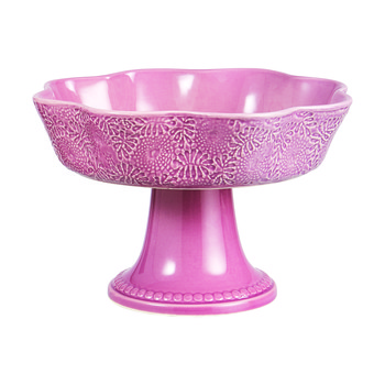 Lilac Purple Leaf Embossed Raised Platter