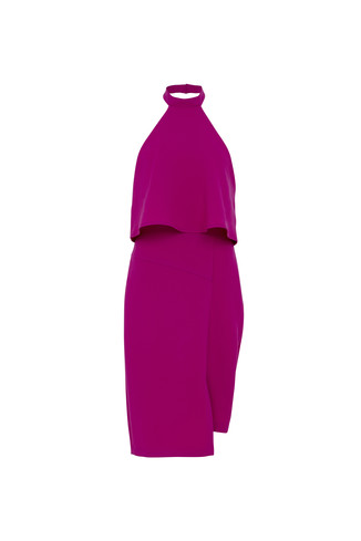 Purple Halter Neck Dress