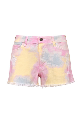 HighRiseTieDyeDenimBoyfriendShort