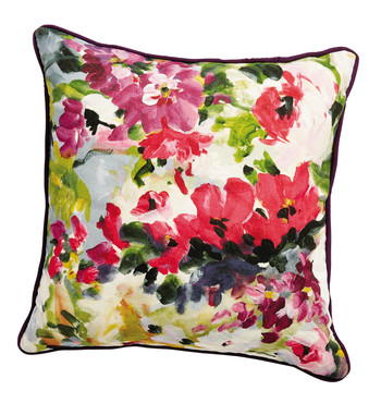 Kissen, Geblümt Rot