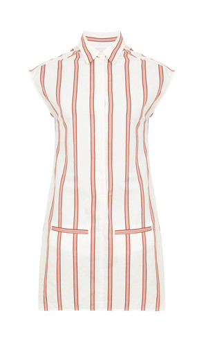 Kleid, RotWeiß gestreift
