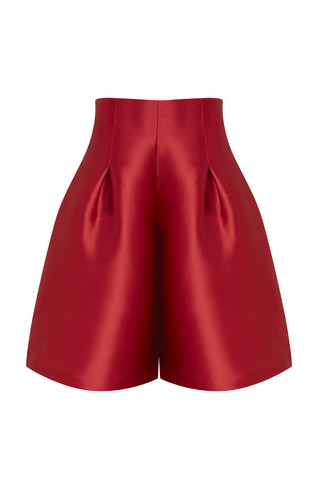 Red Satin Culottes