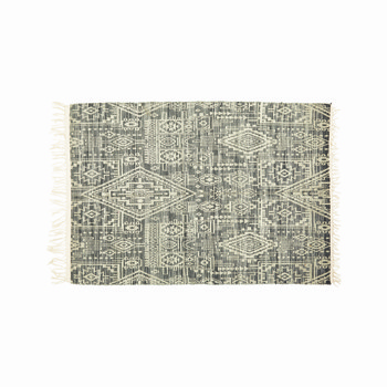 pale blue grey aztec rug