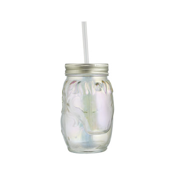 Glass Sip Jars 2 pack