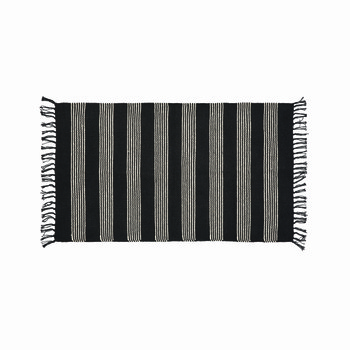 blackandbeigeripplestrippedrug