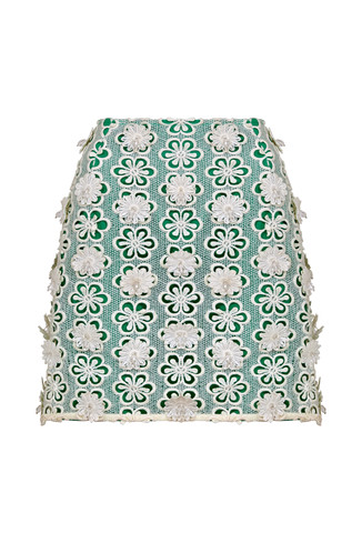 Beaded Green Skirt