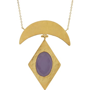 Halskette, lila Stein