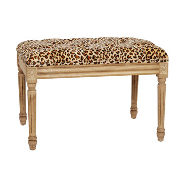 Leopard Print Footstool