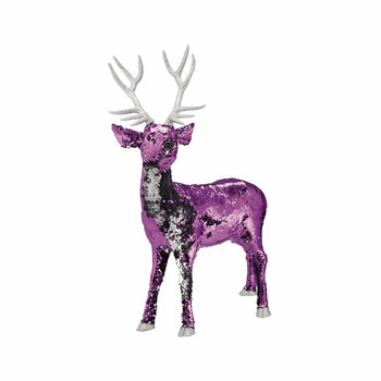 Large Purple Sequin Reindeer