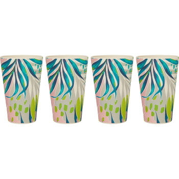 4 Pack Patterned Bamboo Cups