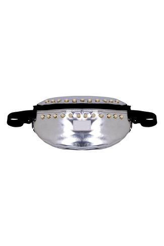 Silver Goldrimed Pearls Bumbag