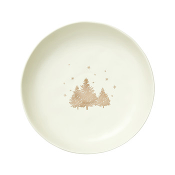 Cream Plate Central Gold Trees