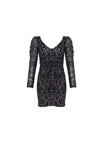 Black And Silver Mini Dress