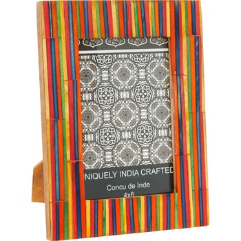 Bunter Holz-Bilderrahmen