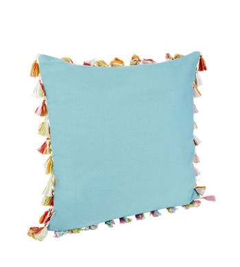 Blue Tassel Cushion