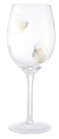 Feather Wine Glass