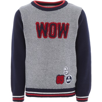 Navy & White Knitted Jumper
