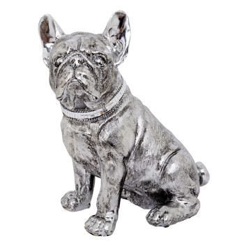 Silver Dog Statue