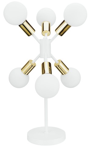 Gold and White Lamp