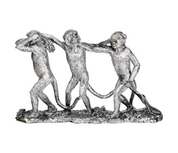 Silver Monkey Statue