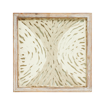 square framed mache artwork
