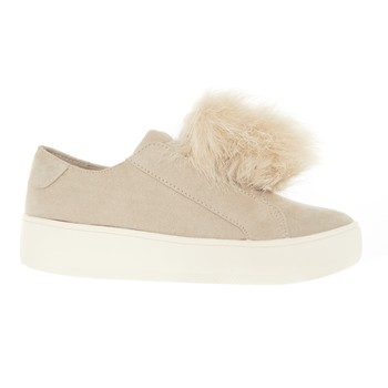 Nude Fluffy Slip On Trainers