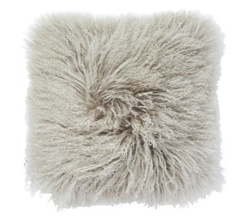 Grey Faux Fur Cushion