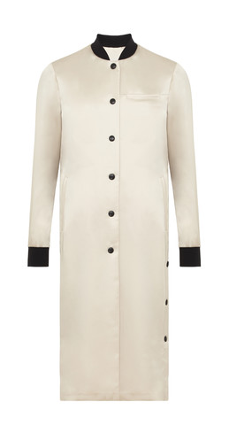 Bomberjacke, Creme, Lang