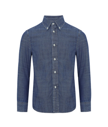 BOYS BLUE LINEN SHIRT