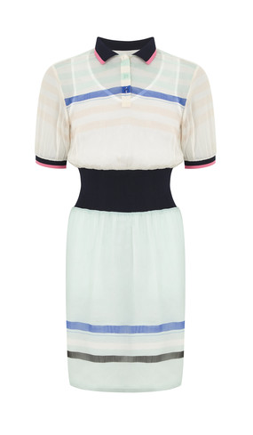 STRIPE SHEER DRESS