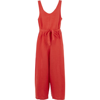 Scarlett Red Linen Jumpsuit